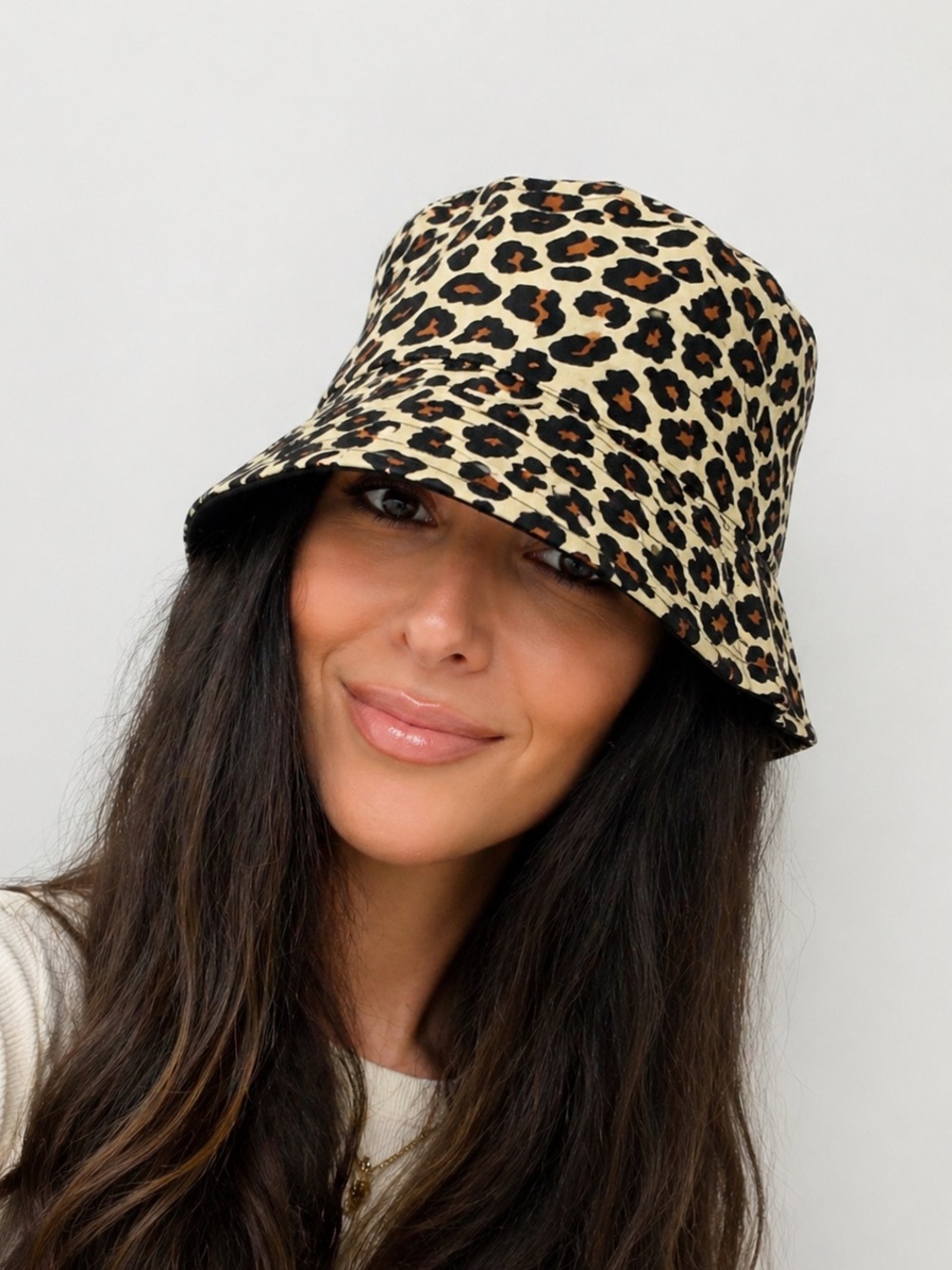 Leopard Print Bucket Hat Animal Print Hat Trendy Y2K Boho Street Style Summer